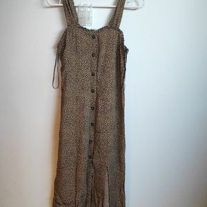 Leopard print midi dress